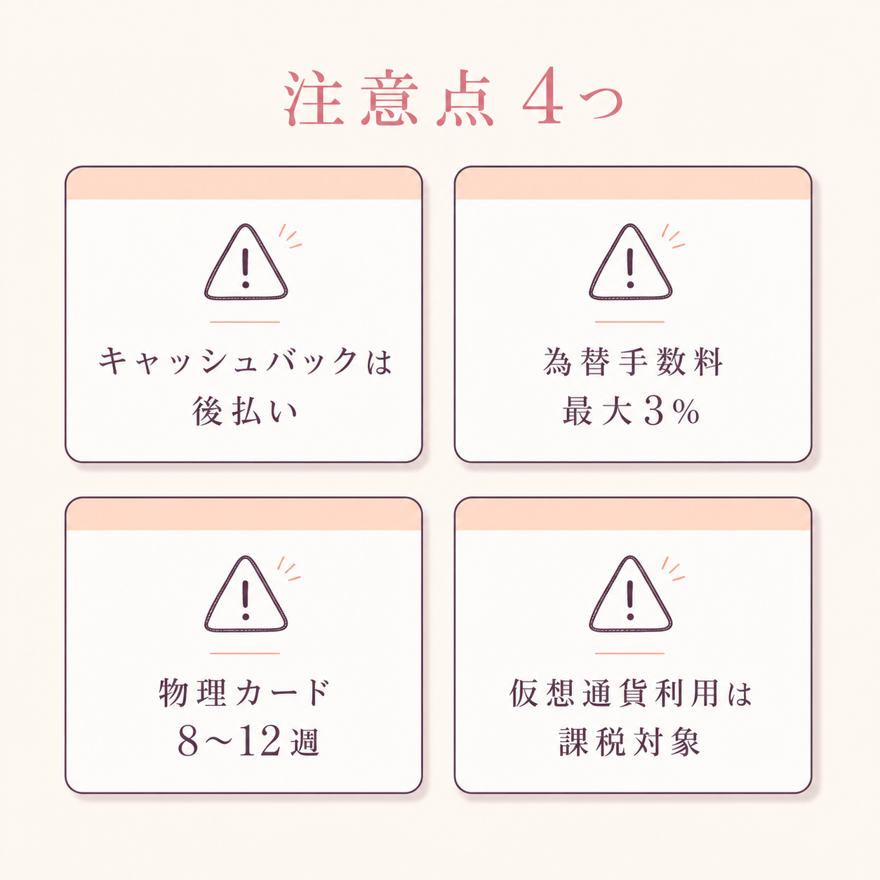 リスクと注意点の図解